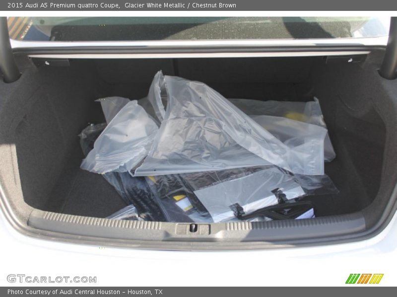 Glacier White Metallic / Chestnut Brown 2015 Audi A5 Premium quattro Coupe