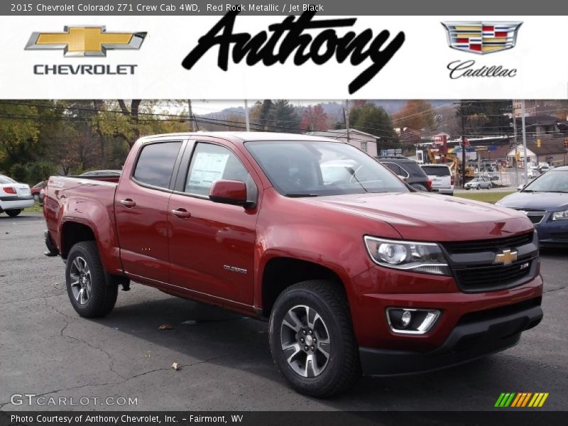 Red Rock Metallic / Jet Black 2015 Chevrolet Colorado Z71 Crew Cab 4WD