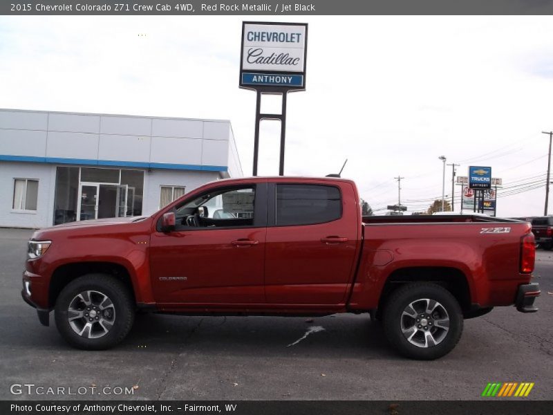 Red Rock Metallic / Jet Black 2015 Chevrolet Colorado Z71 Crew Cab 4WD