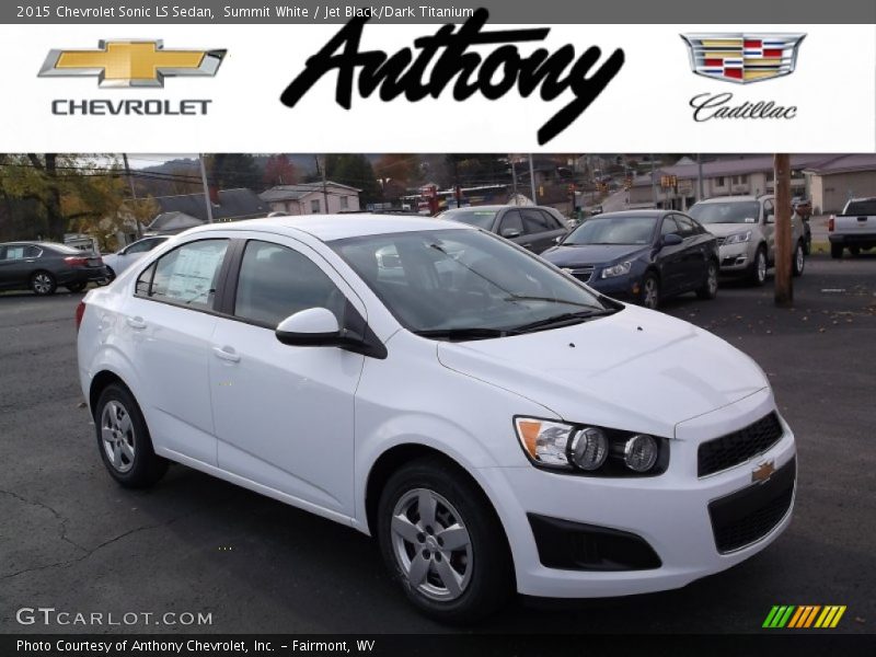Summit White / Jet Black/Dark Titanium 2015 Chevrolet Sonic LS Sedan