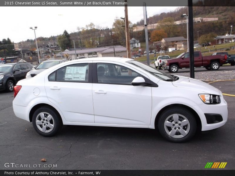 Summit White / Jet Black/Dark Titanium 2015 Chevrolet Sonic LS Sedan