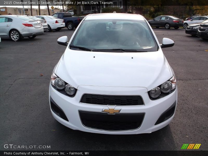 Summit White / Jet Black/Dark Titanium 2015 Chevrolet Sonic LS Sedan