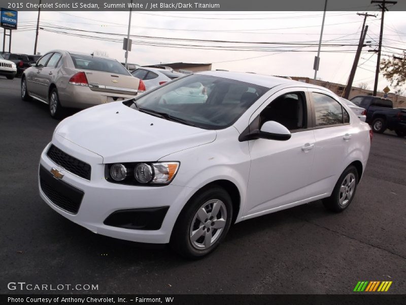 Summit White / Jet Black/Dark Titanium 2015 Chevrolet Sonic LS Sedan