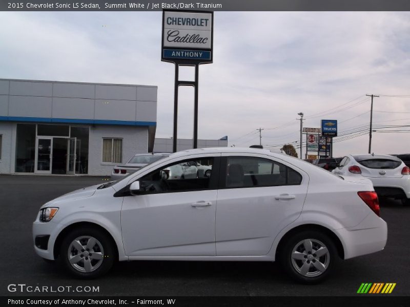 Summit White / Jet Black/Dark Titanium 2015 Chevrolet Sonic LS Sedan