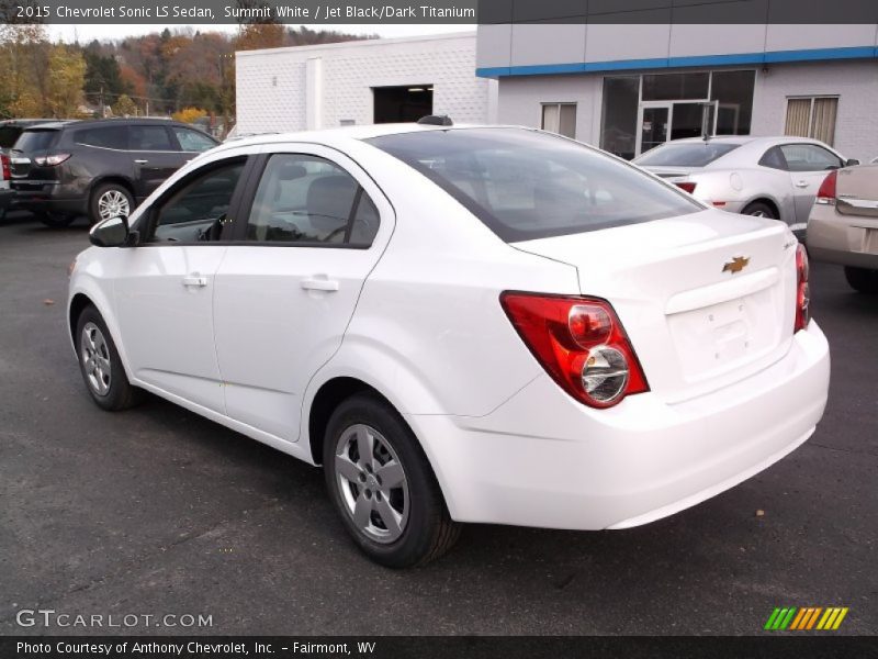 Summit White / Jet Black/Dark Titanium 2015 Chevrolet Sonic LS Sedan