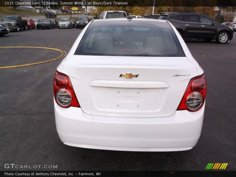 Summit White / Jet Black/Dark Titanium 2015 Chevrolet Sonic LS Sedan