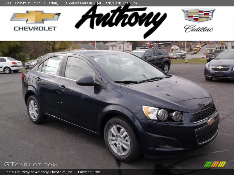 Blue Velvet Metallic / Jet Black/Dark Titanium 2015 Chevrolet Sonic LT Sedan