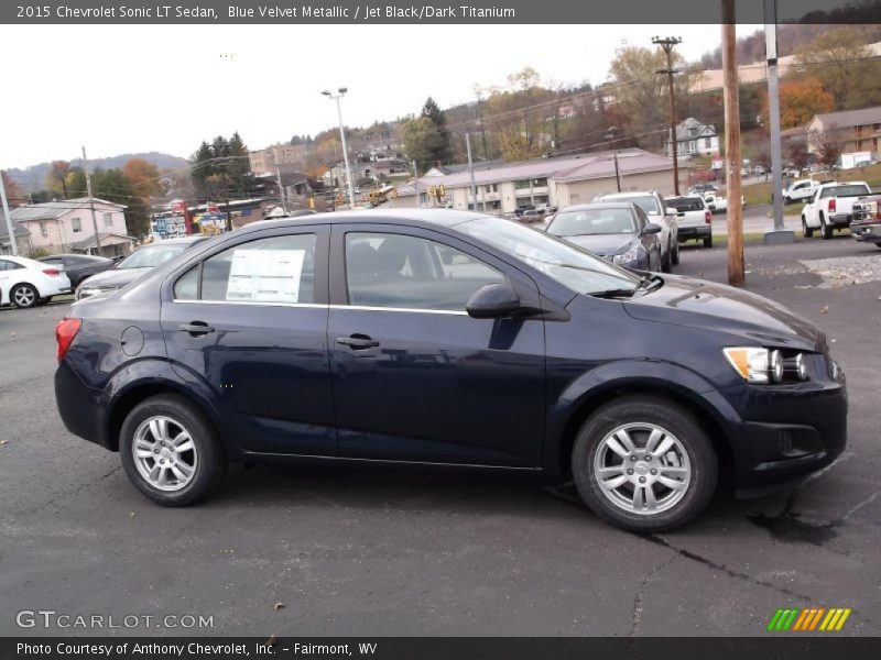 Blue Velvet Metallic / Jet Black/Dark Titanium 2015 Chevrolet Sonic LT Sedan