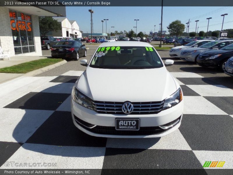 Candy White / Cornsilk Beige 2013 Volkswagen Passat TDI SE