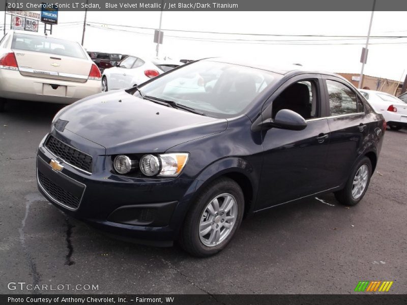 Blue Velvet Metallic / Jet Black/Dark Titanium 2015 Chevrolet Sonic LT Sedan