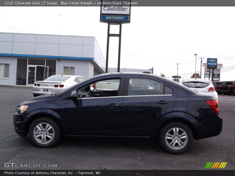 Blue Velvet Metallic / Jet Black/Dark Titanium 2015 Chevrolet Sonic LT Sedan