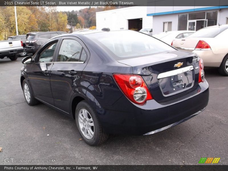 Blue Velvet Metallic / Jet Black/Dark Titanium 2015 Chevrolet Sonic LT Sedan