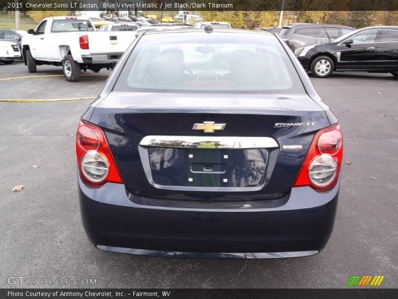 Blue Velvet Metallic / Jet Black/Dark Titanium 2015 Chevrolet Sonic LT Sedan