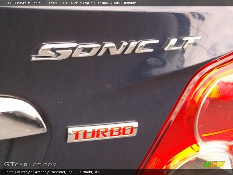 Blue Velvet Metallic / Jet Black/Dark Titanium 2015 Chevrolet Sonic LT Sedan