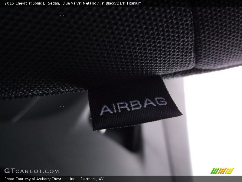 Blue Velvet Metallic / Jet Black/Dark Titanium 2015 Chevrolet Sonic LT Sedan