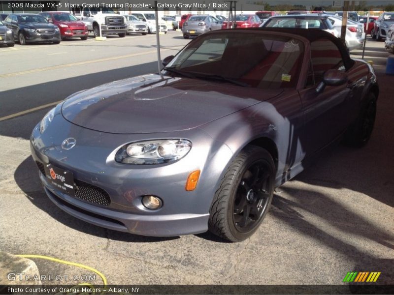 Galaxy Gray Mica / Black 2008 Mazda MX-5 Miata Grand Touring Roadster