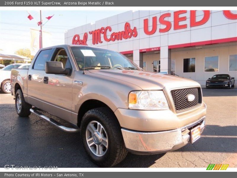 Arizona Beige Metallic / Black 2006 Ford F150 XLT SuperCrew