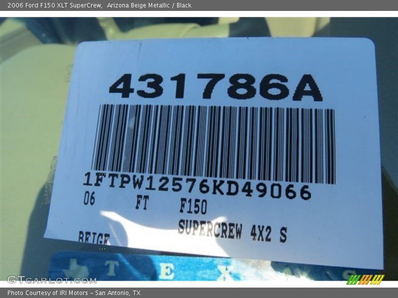Arizona Beige Metallic / Black 2006 Ford F150 XLT SuperCrew
