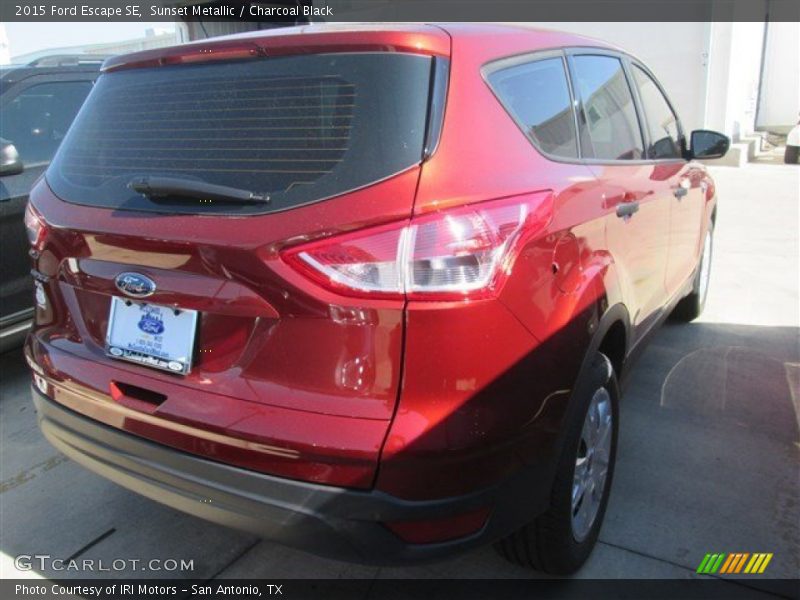 Sunset Metallic / Charcoal Black 2015 Ford Escape SE