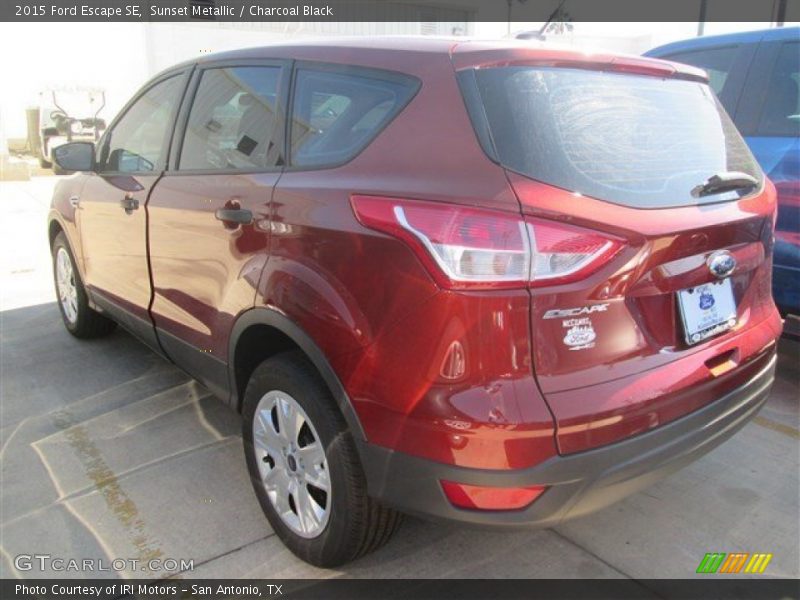 Sunset Metallic / Charcoal Black 2015 Ford Escape SE