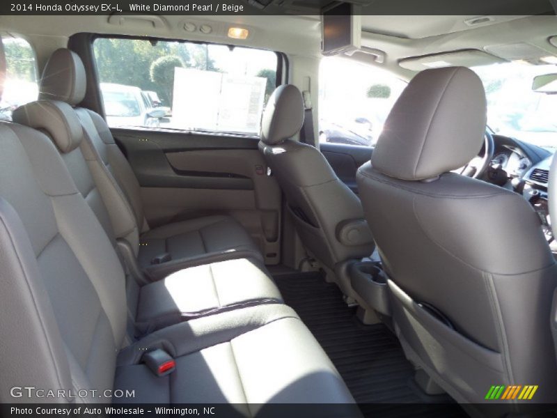 White Diamond Pearl / Beige 2014 Honda Odyssey EX-L