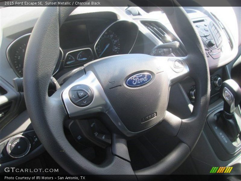 Sunset Metallic / Charcoal Black 2015 Ford Escape SE