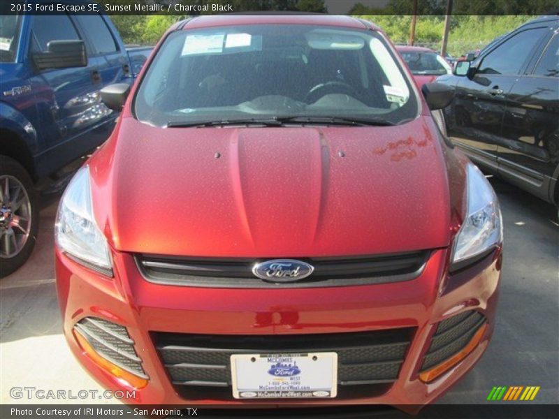 Sunset Metallic / Charcoal Black 2015 Ford Escape SE