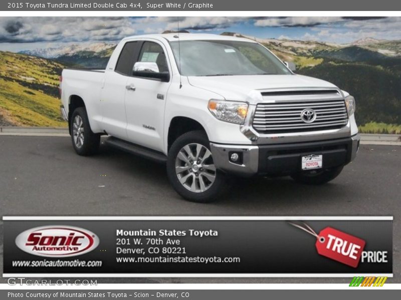 Super White / Graphite 2015 Toyota Tundra Limited Double Cab 4x4