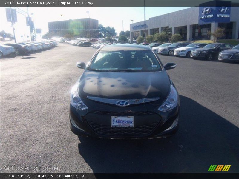 Eclipse Black / Gray 2015 Hyundai Sonata Hybrid