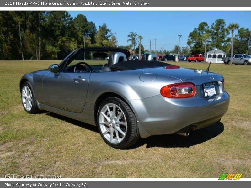 Liquid Silver Metallic / Black 2011 Mazda MX-5 Miata Grand Touring Roadster