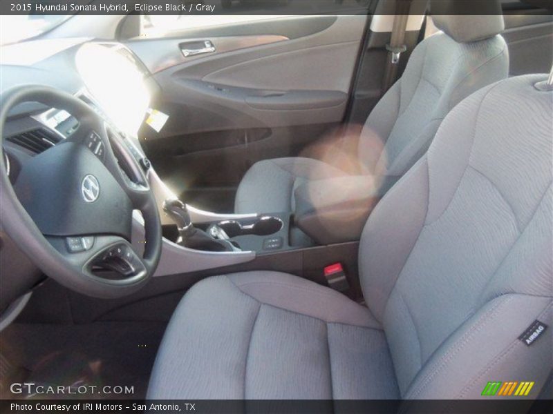 Eclipse Black / Gray 2015 Hyundai Sonata Hybrid