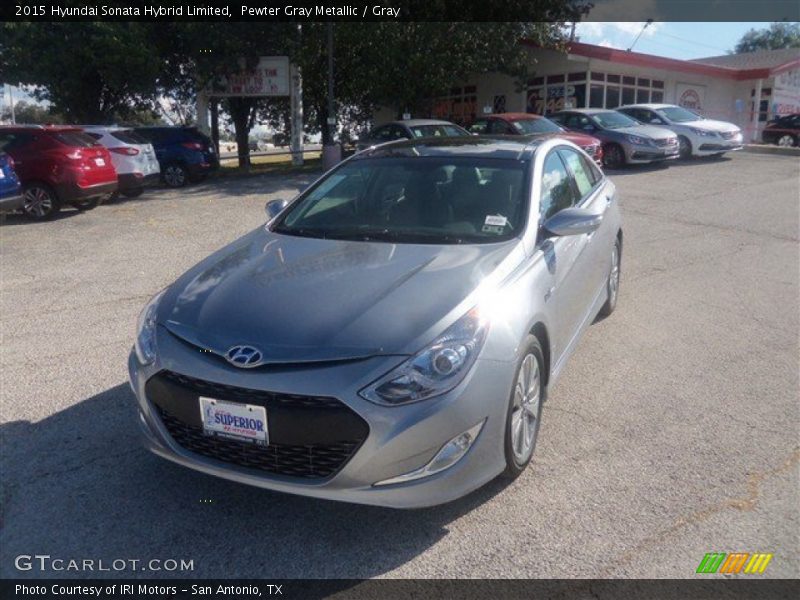 Pewter Gray Metallic / Gray 2015 Hyundai Sonata Hybrid Limited