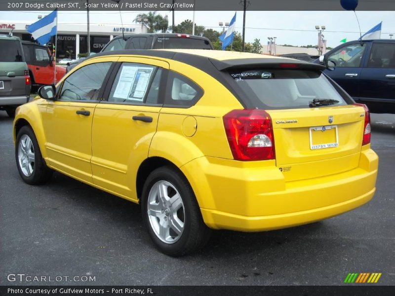 Solar Yellow / Pastel Slate Gray/Yellow 2007 Dodge Caliber SXT