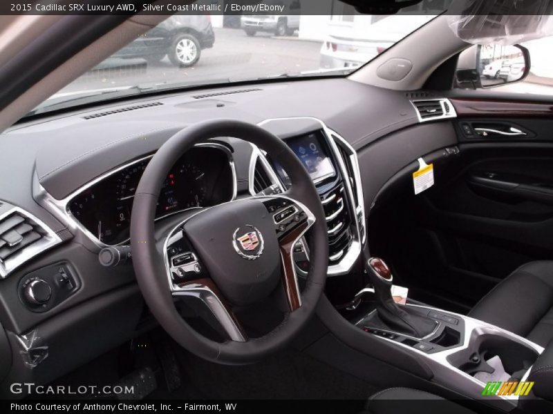 Silver Coast Metallic / Ebony/Ebony 2015 Cadillac SRX Luxury AWD