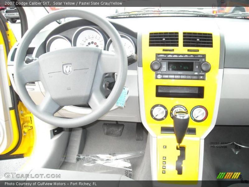 Solar Yellow / Pastel Slate Gray/Yellow 2007 Dodge Caliber SXT