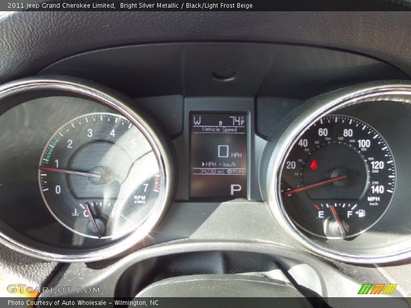 Bright Silver Metallic / Black/Light Frost Beige 2011 Jeep Grand Cherokee Limited