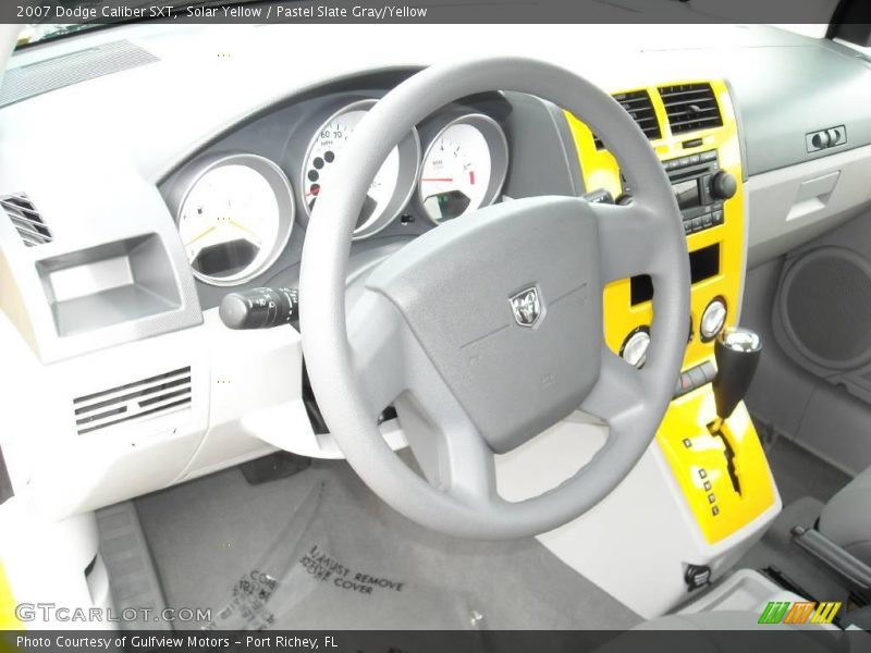 Solar Yellow / Pastel Slate Gray/Yellow 2007 Dodge Caliber SXT