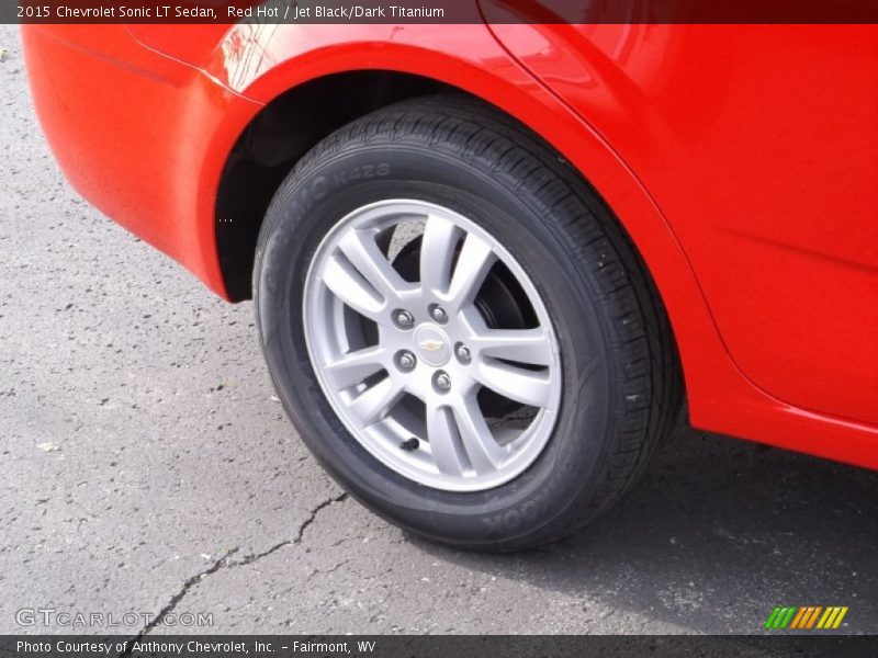 Red Hot / Jet Black/Dark Titanium 2015 Chevrolet Sonic LT Sedan