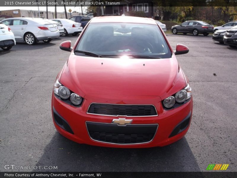 Red Hot / Jet Black/Dark Titanium 2015 Chevrolet Sonic LT Sedan