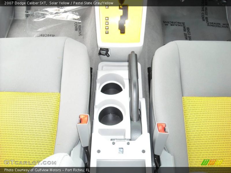 Solar Yellow / Pastel Slate Gray/Yellow 2007 Dodge Caliber SXT