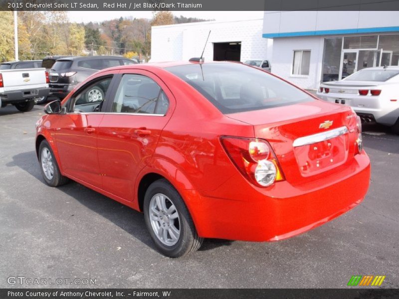 Red Hot / Jet Black/Dark Titanium 2015 Chevrolet Sonic LT Sedan