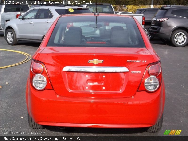 Red Hot / Jet Black/Dark Titanium 2015 Chevrolet Sonic LT Sedan