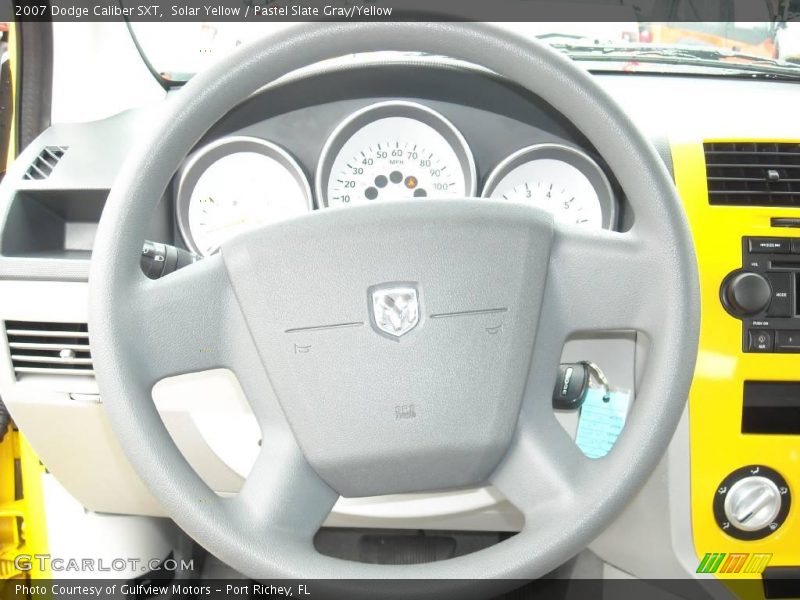 Solar Yellow / Pastel Slate Gray/Yellow 2007 Dodge Caliber SXT