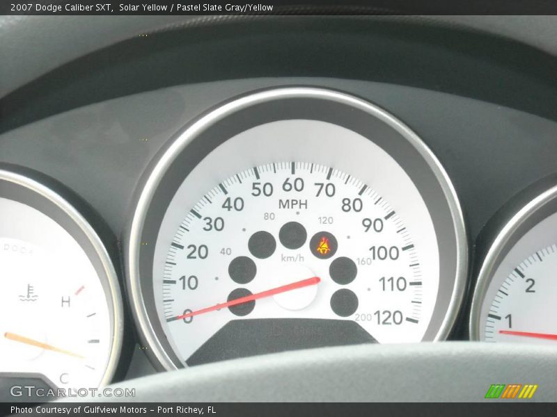 Solar Yellow / Pastel Slate Gray/Yellow 2007 Dodge Caliber SXT