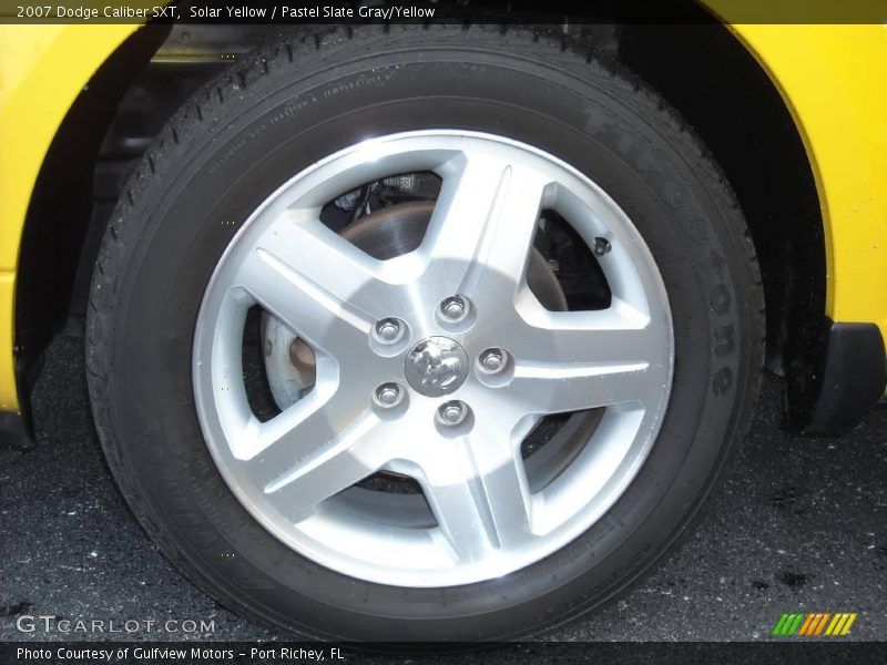 Solar Yellow / Pastel Slate Gray/Yellow 2007 Dodge Caliber SXT