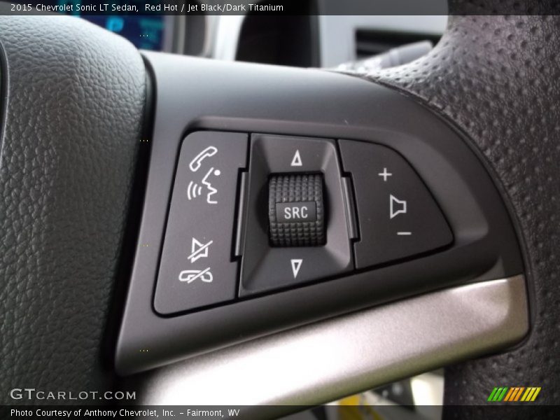 Red Hot / Jet Black/Dark Titanium 2015 Chevrolet Sonic LT Sedan