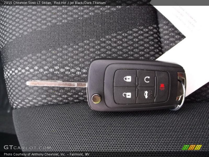 Red Hot / Jet Black/Dark Titanium 2015 Chevrolet Sonic LT Sedan