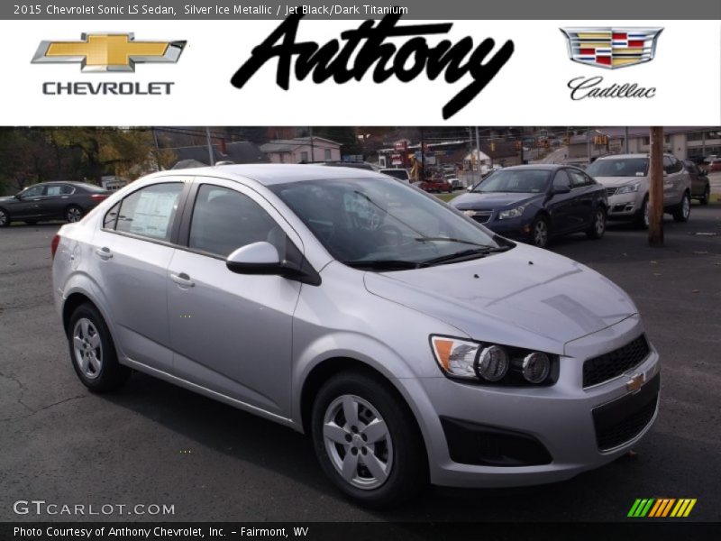 Silver Ice Metallic / Jet Black/Dark Titanium 2015 Chevrolet Sonic LS Sedan