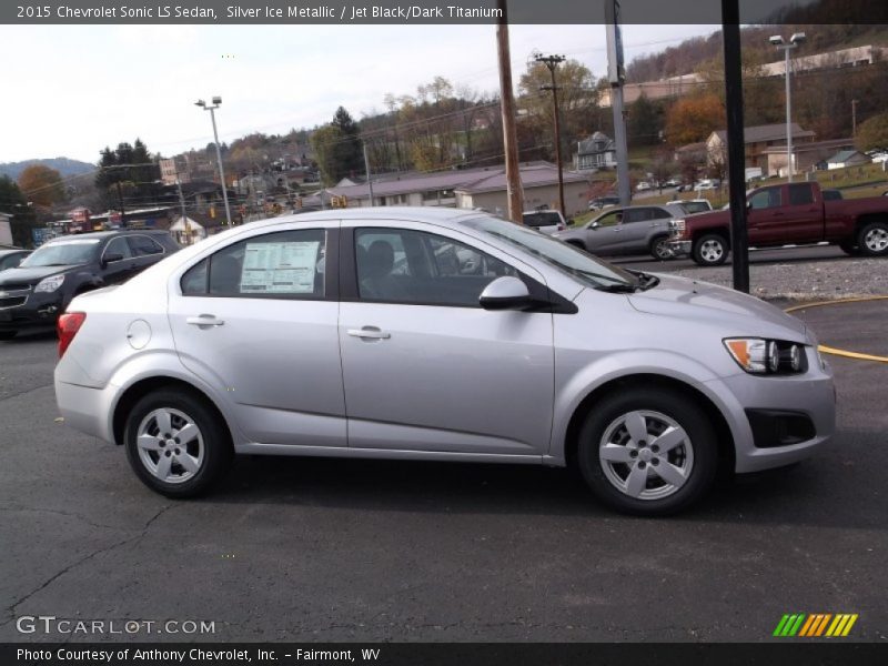 Silver Ice Metallic / Jet Black/Dark Titanium 2015 Chevrolet Sonic LS Sedan