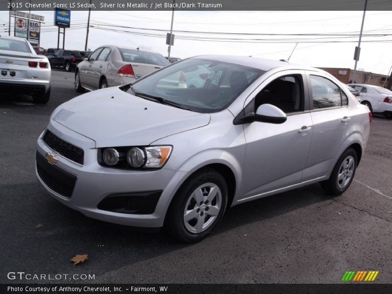 Silver Ice Metallic / Jet Black/Dark Titanium 2015 Chevrolet Sonic LS Sedan